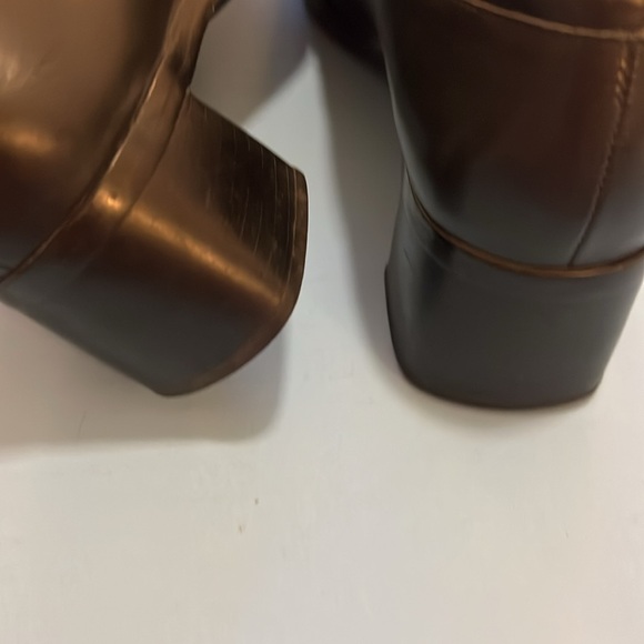 Rockport Loafers women’s Leather 8M shoes‎ heeled Black slip ons comfort career - Picture 10 of 16